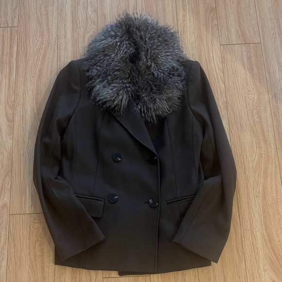 Club Monaco Jackets & Blazers - Club Monaco pea coat with removable faux Fur Collar